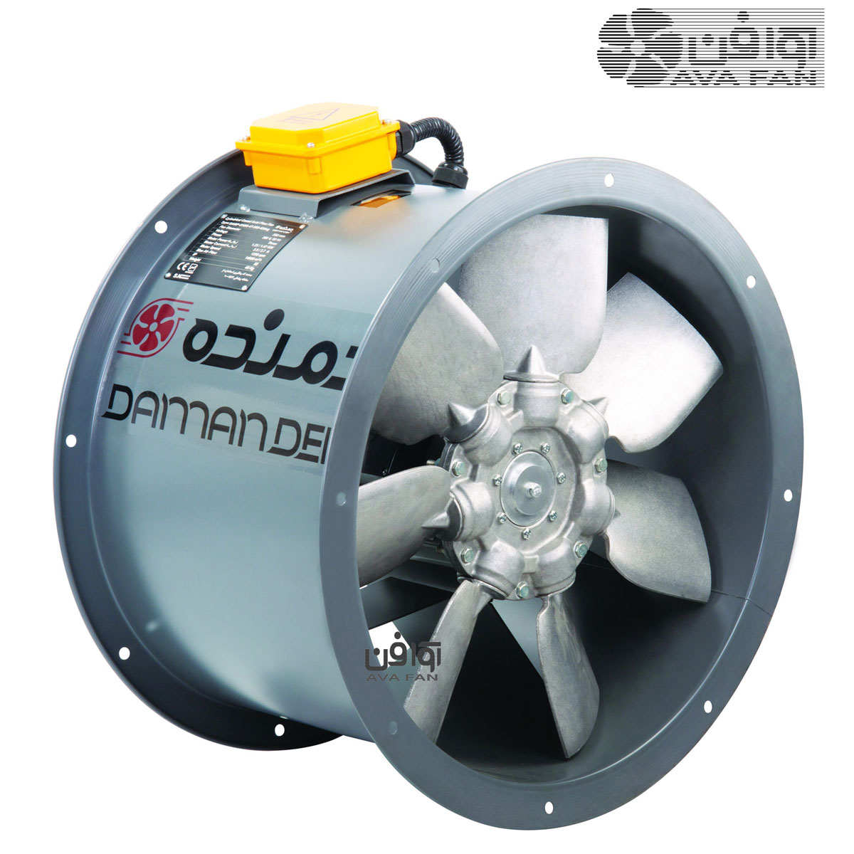فن آکسیال سیلندری 90 سانت دمنده مدل DASP-WN150-4T-900-22deg